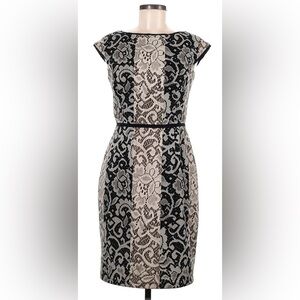 Maggy London Lace Print Cocktail Dress Size 10